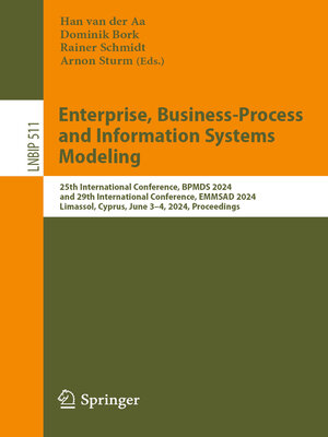 cover image of Enterprise, Business-Process and Information Systems Modeling